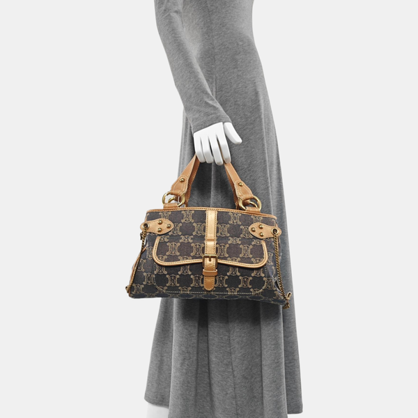 Canvas Top Handle Bag Blue