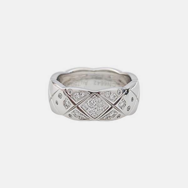 COCOCRUSH 18k White Gold Silver Ring EU 47