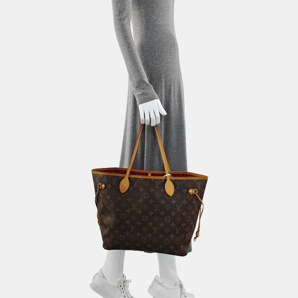 NEVERFULL MM Monogram Coated Canvas Brown
