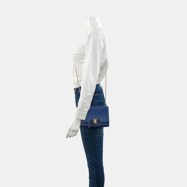 Ginny Small Calfskin Blue