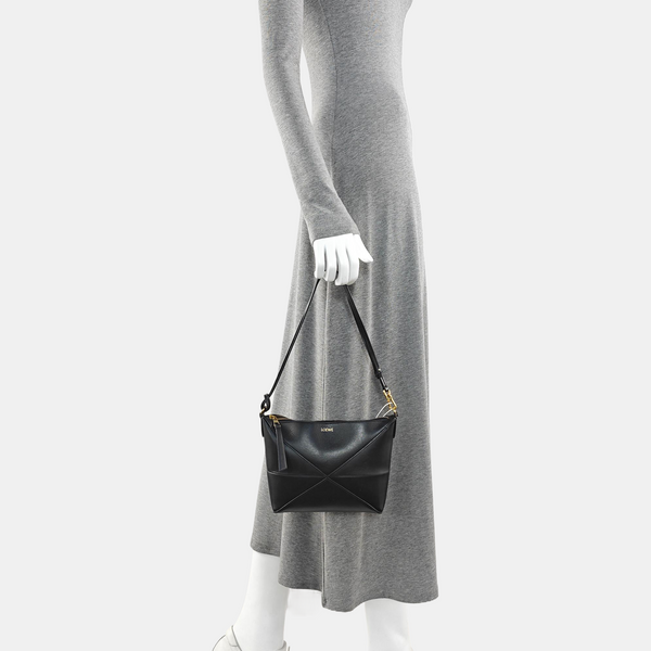 Origami Ala Quilted Lambskin Black
