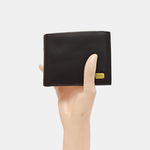 Calfskin Wallet Super Mini Brown