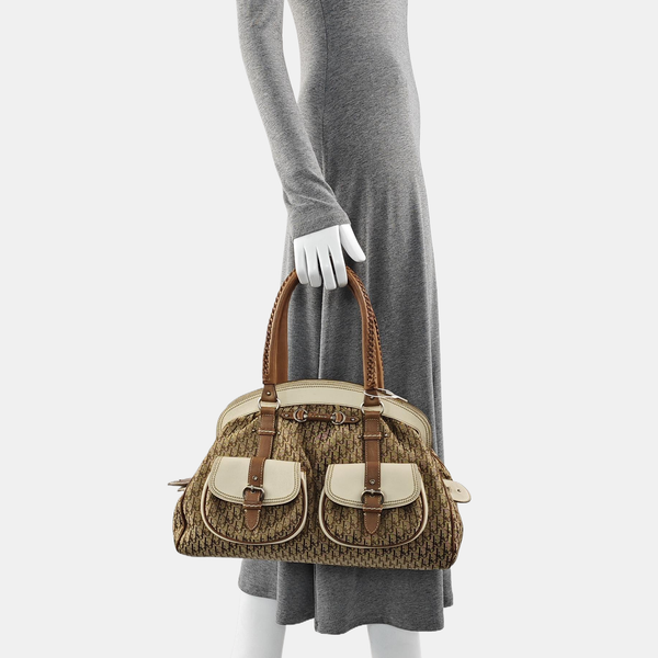 Canvas Top Handle Bag Brown