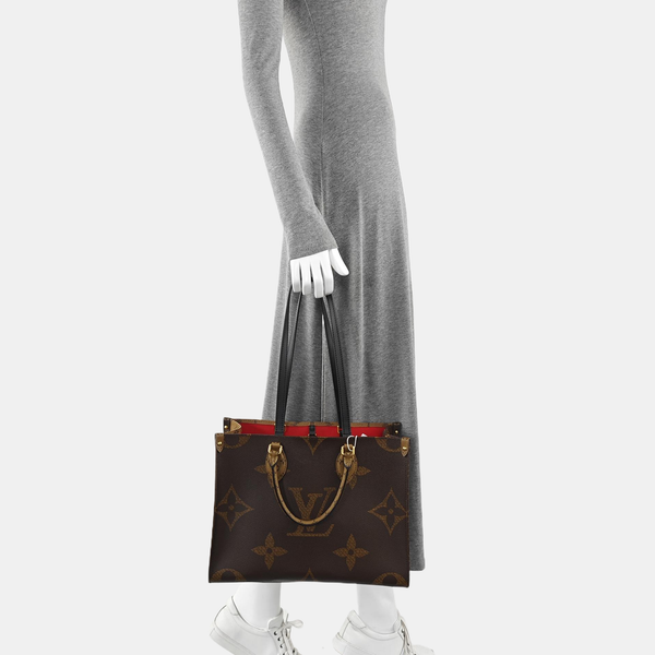 ONTHEGO MM Monogram Coated Canvas Brown