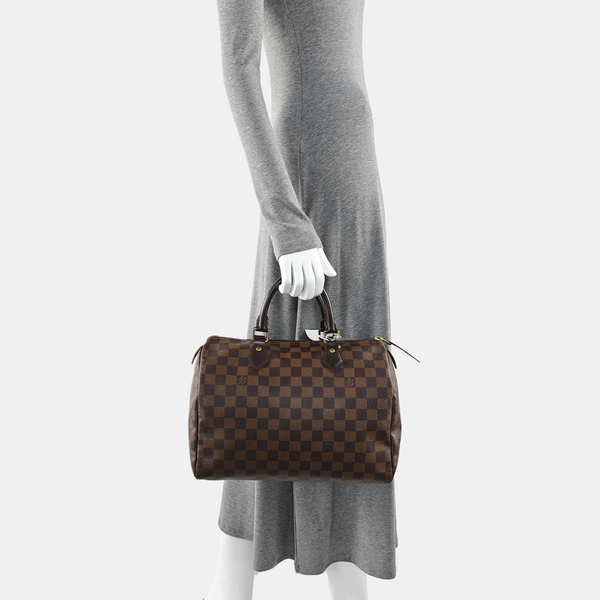 SPEEDY 30 Damier Ebene Coated Canvas Brown