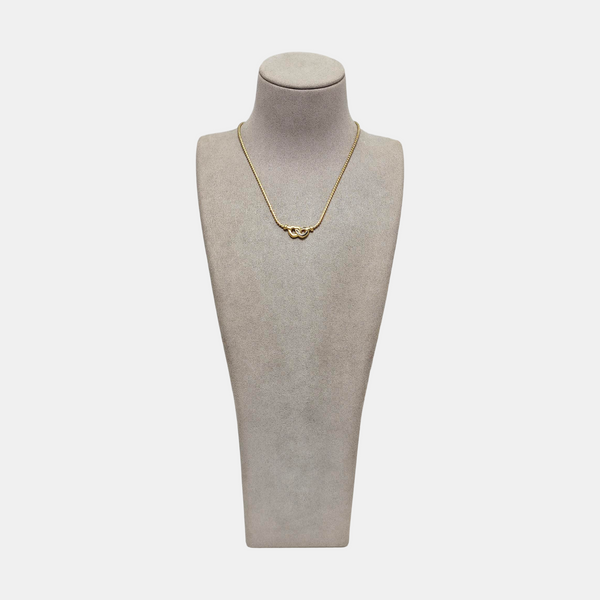 Twist Round Metal Gold Necklace