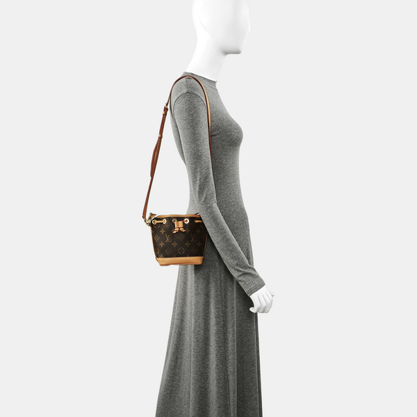 NOÉ Nano Monogram Coated Canvas Brown