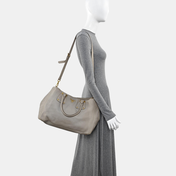 Calfskin Tote Bag Gray