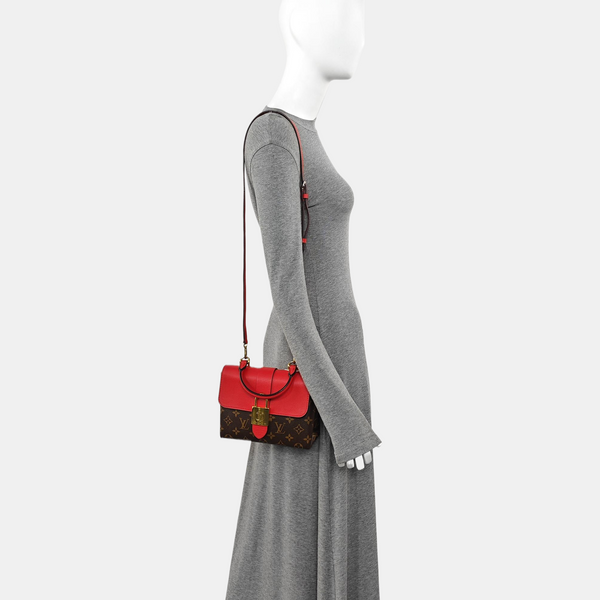 LOCKY BB Monogram Coated Canvas Red
