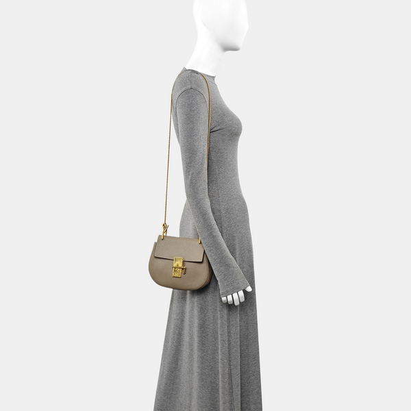 Drew Mini Calfskin Gray