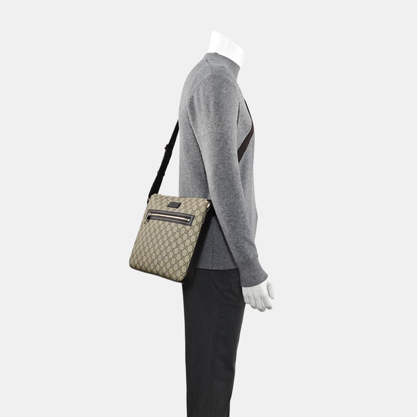 GG Supreme Monogram Coated Canvas Black