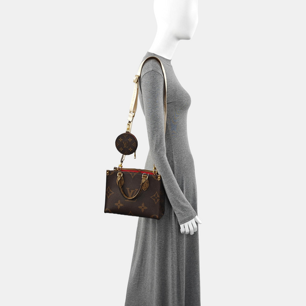 ONTHEGO PM Monogram Coated Canvas Brown