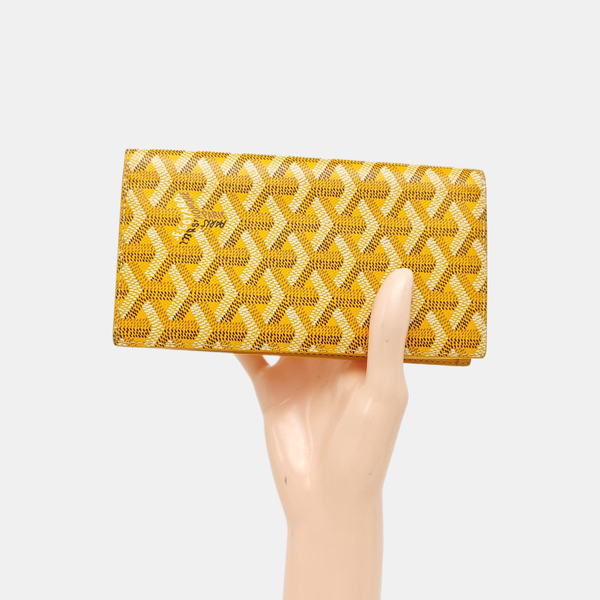 Coated Canvas Wallet Yellow