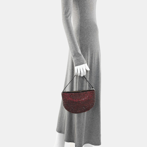 Lab-Grown Diamond Top Handle Bag Red