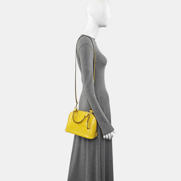 ALMA BB Monogram Patent Leather Yellow