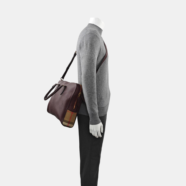 Calfskin Top Handle Bag Purple