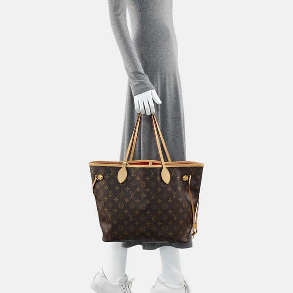 NEVERFULL MM Monogram Coated Canvas Brown