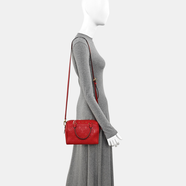 SPEEDY 20 Monogram Calfskin Red