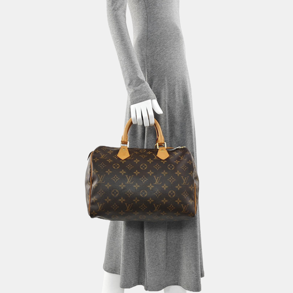 SPEEDY 30 Monogram Coated Canvas Brown