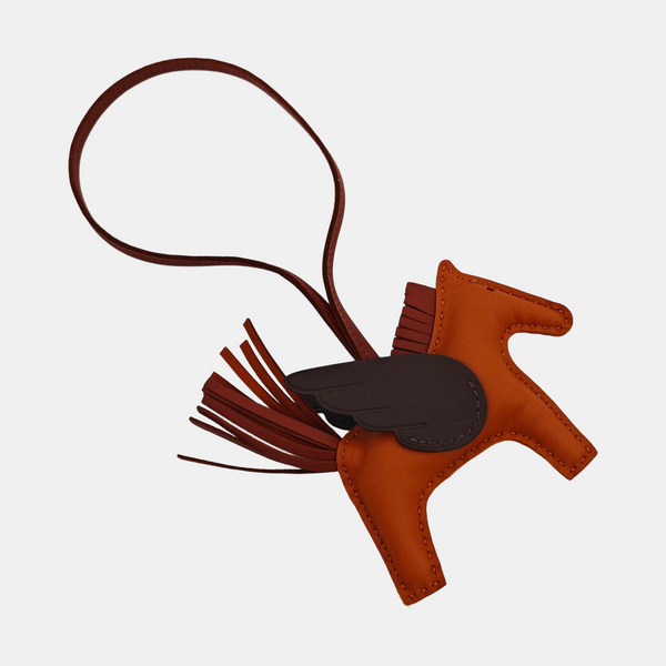 Leather Bag Charm Brown