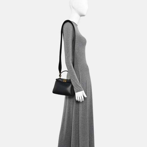 Peekaboo Extra Small Lambskin Black
