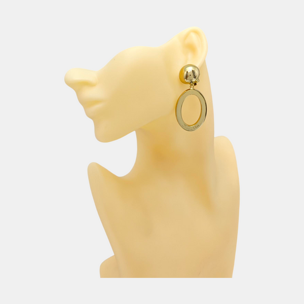 Metal Gold Clip On Earrings