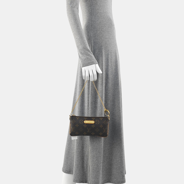 VINTAGE MILLA MM Monogram Coated Canvas Brown