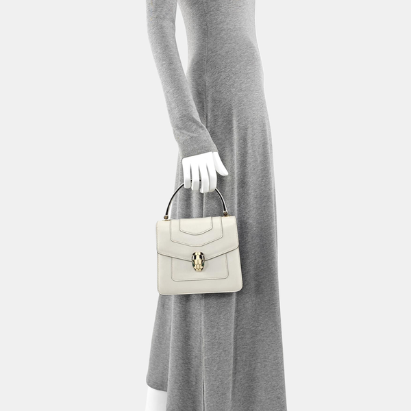 SERPENTI FOREVER Small Calfskin White