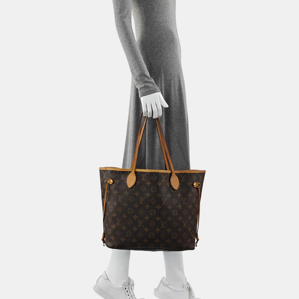 NEVERFULL MM Monogram Coated Canvas Brown