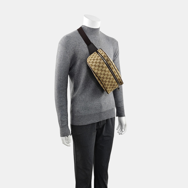 Monogram Canvas Shoulder Bag Beige