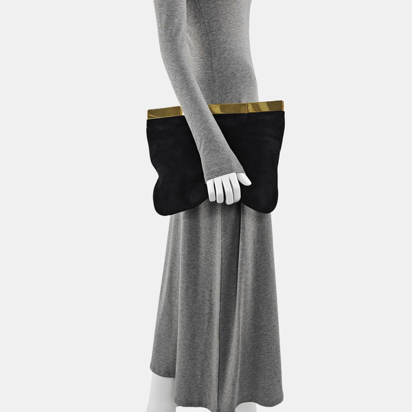 Suede Clutch Black