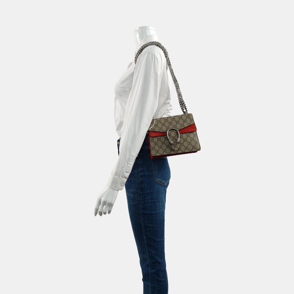 Dionysus Mini Monogram Coated Canvas Beige