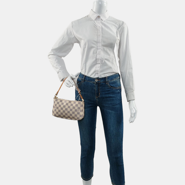 ACCESSOIRES GM Damier Azur Coated Canvas White