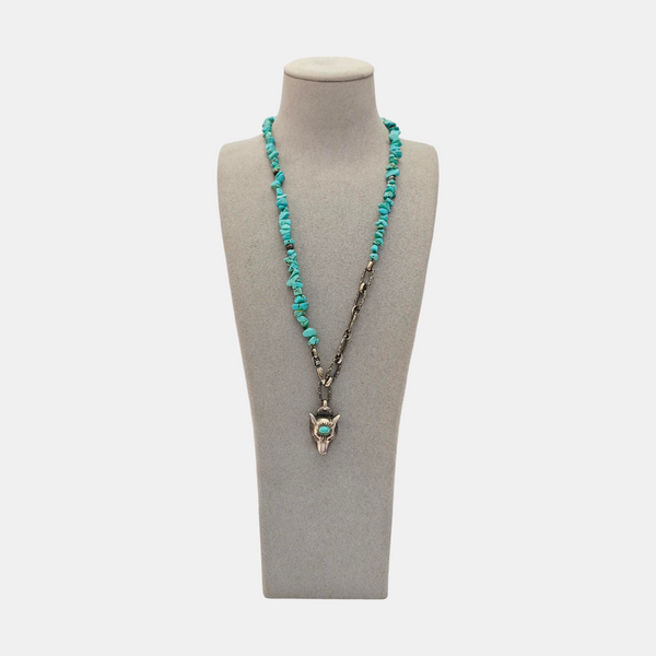 925 Sterling Silver Blue Necklace