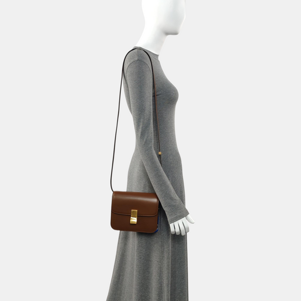 CLASSIC BOX Small Calfskin Brown