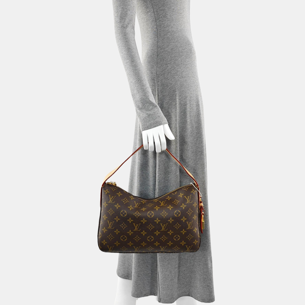 Monogram Coated Canvas Shoulder Bag Brown
