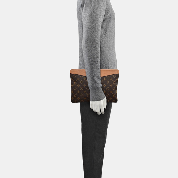 DAILY Monogram Coated Canvas Brown