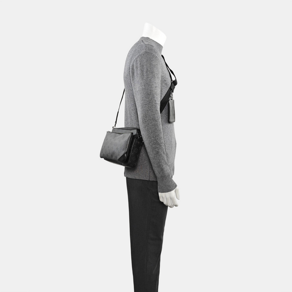 TRIO Monogram Coated Canvas Gray