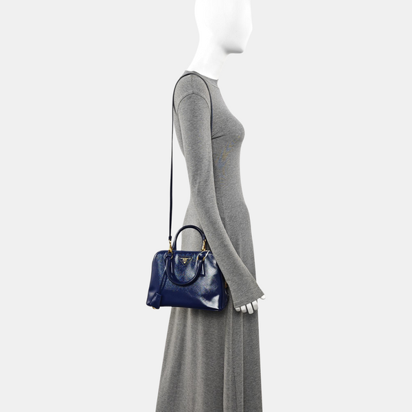 Galleria Small Patent Leather Blue