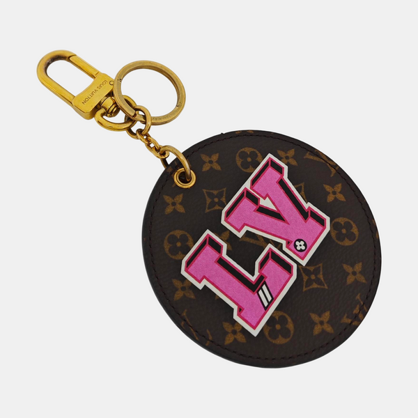 Leather Bag Charm Brown