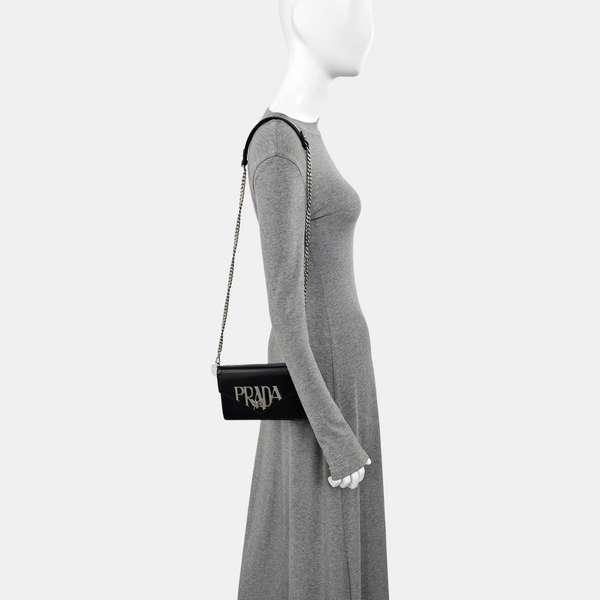 Calfskin Shoulder Bag Black