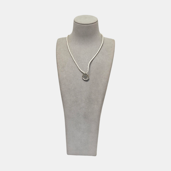 Fabric White Necklace