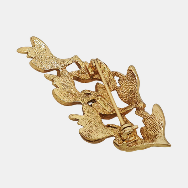 Metal Gold Brooch