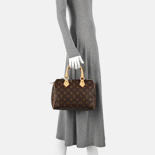 SPEEDY 25 Monogram Coated Canvas Brown