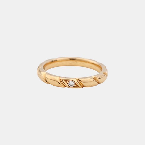 Torsade De Chaumet 18k Rose Gold Ring EU 48