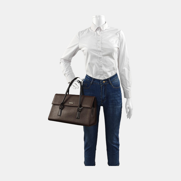 Calfskin Shoulder Bag Brown