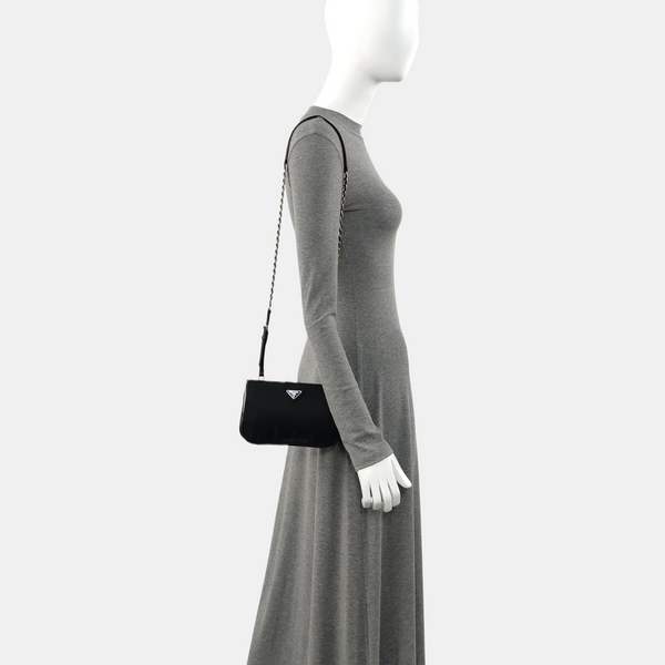 Fabric Crossbody Bag Black