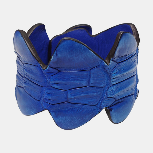 Leather Blue Bangle