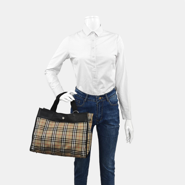 Canvas Top Handle Bag Beige