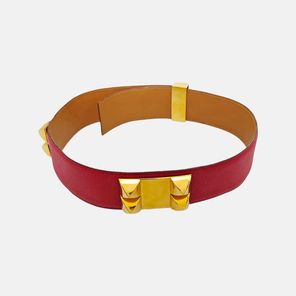 Leather Belt Red